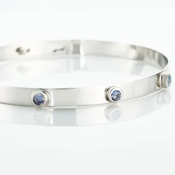 Bracelet Jonc Aleksandra Argent Blanc Oxyde De Zirconium