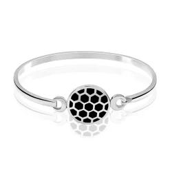 Bracelet Jonc Aviva Acier Blanc Strass