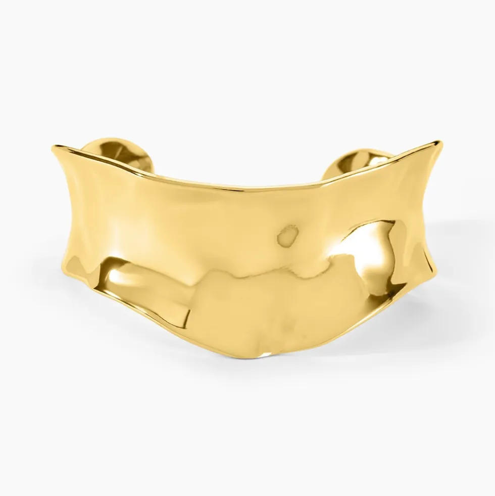 Bracelet Jonc Ecorsia Acier Jaune