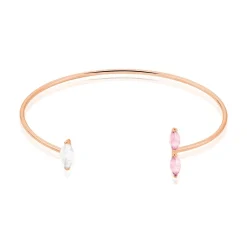Bracelet Jonc Elauna Argent Rose Oxyde De Zirconium