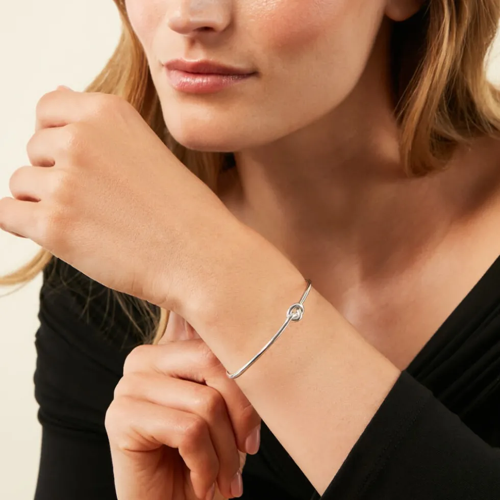 Bracelet Jonc Haria Argent Blanc