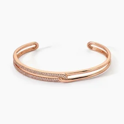 Bracelet Jonc Jessie Argent Rose Oxyde De Zirconium