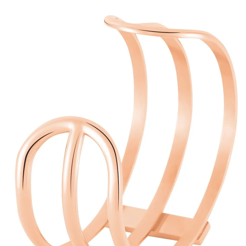 Bracelet Jonc Medina Acier Rose Pierre De Synthese