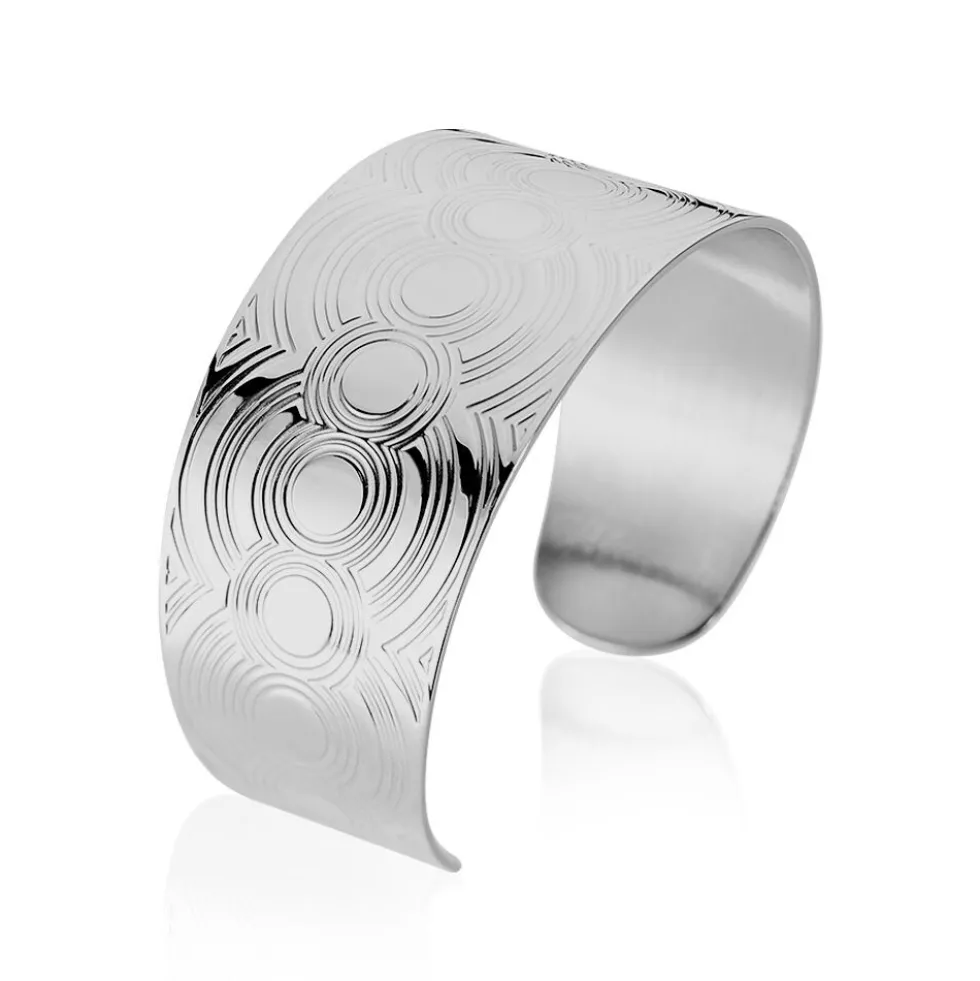 Bracelet Jonc Mounia Acier Blanc