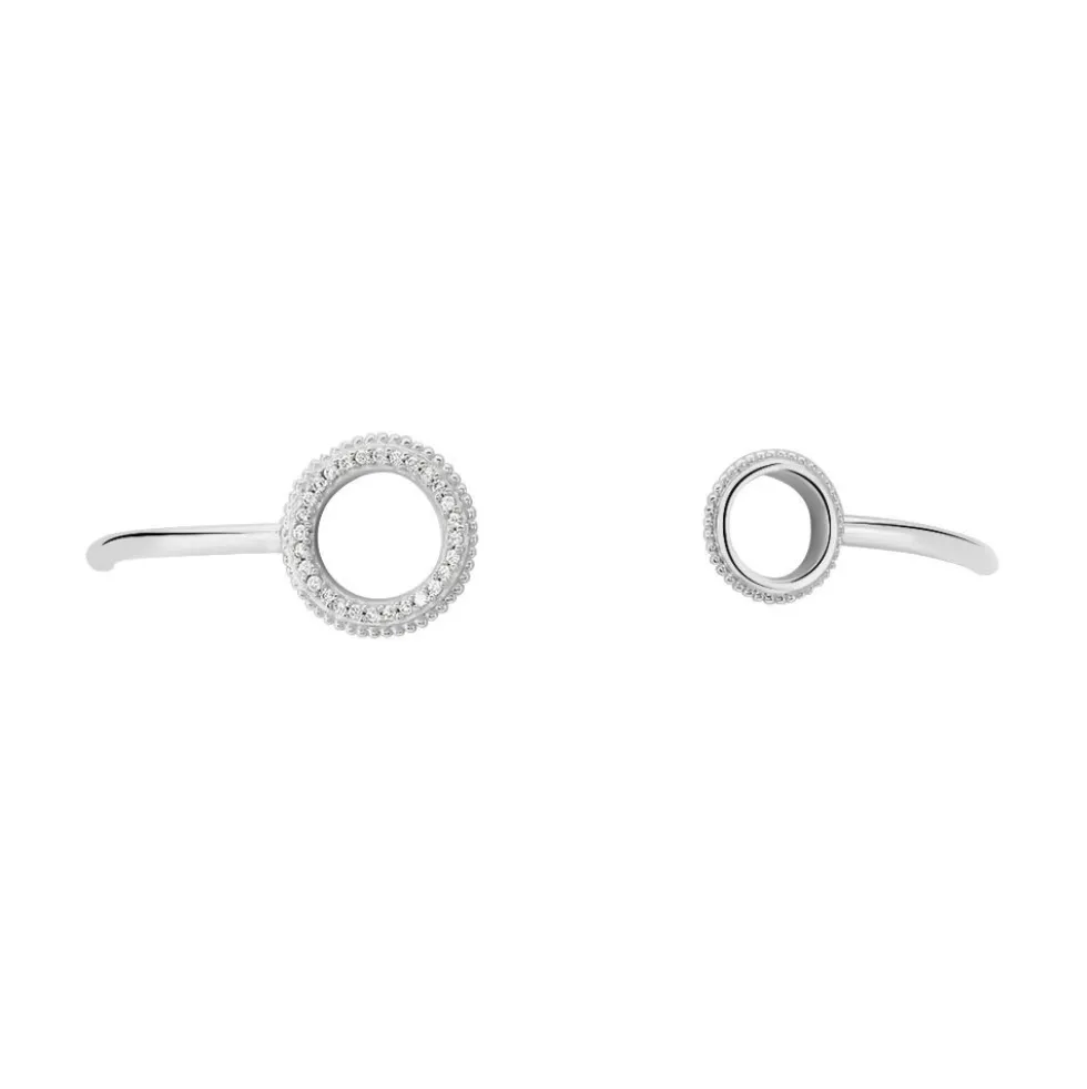 Bracelet Jonc Nathalia Argent Blanc Oxyde De Zirconium