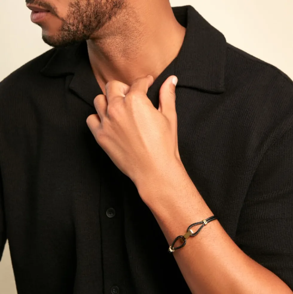 Bracelet Jonc Phebus Him Acier Bicolore