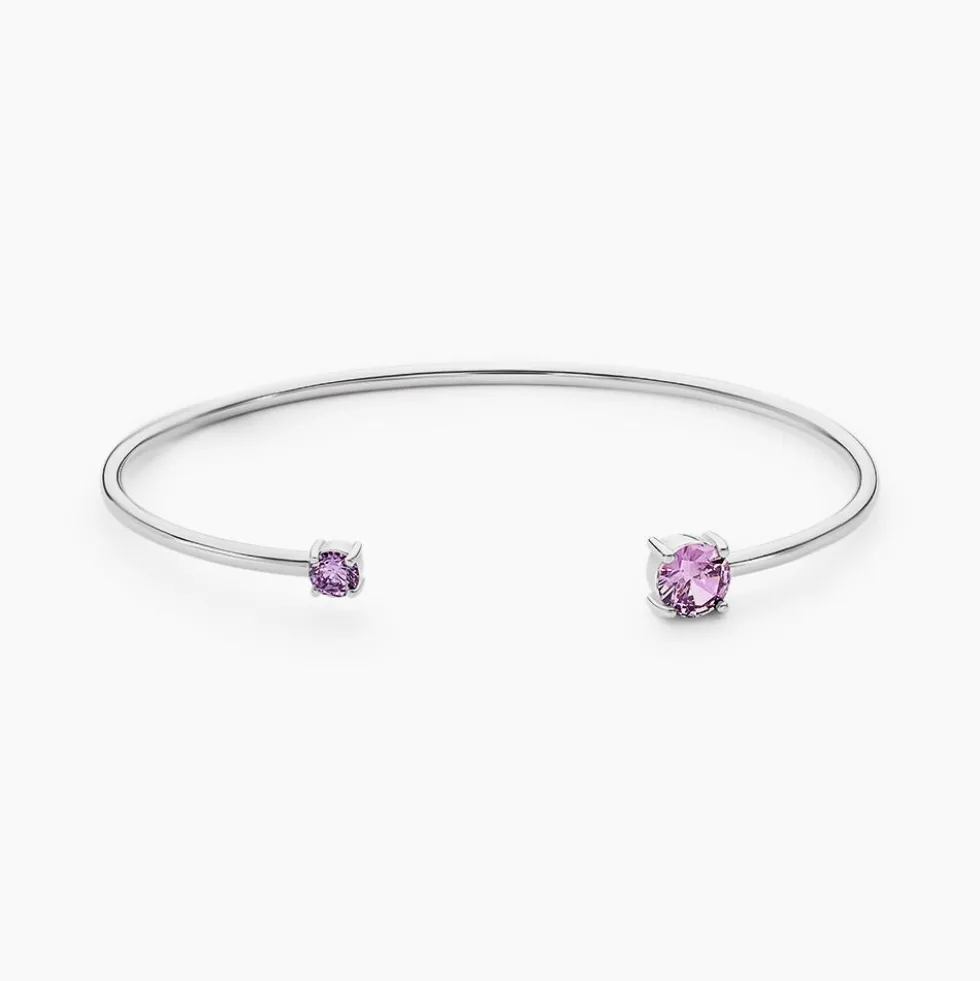 Bracelet Jonc Rio Argent Blanc Oxyde De Zirconium