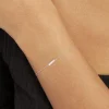 Bracelet Jonc Rosalin Blanc Diamant Blanc