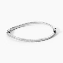 Bracelet Jonc Safietouae Argent Blanc