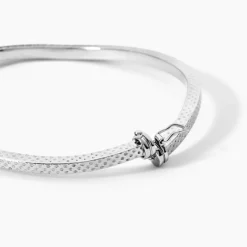 Bracelet Jonc Safietouae Argent Blanc