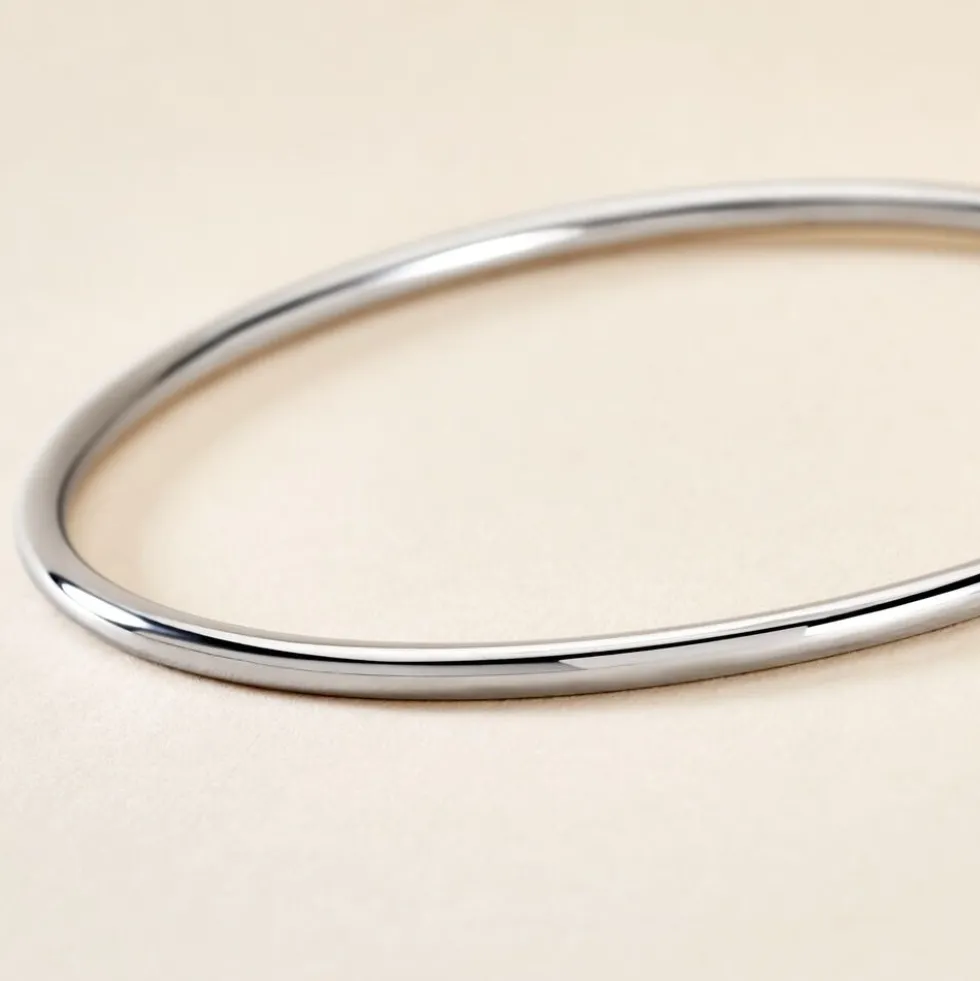 Bracelet Jonc Tabata Argent Blanc