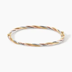 Bracelet Jonc Temani Or Tricolore