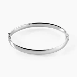 Bracelet Jonc Thaira Argent Blanc