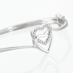 Bracelet Jonc Veronike Argent Blanc Oxyde De Zirconium