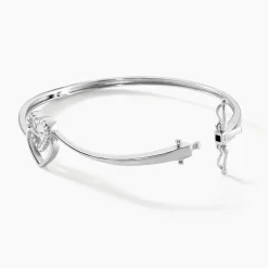 Bracelet Jonc Veronike Argent Blanc Oxyde De Zirconium