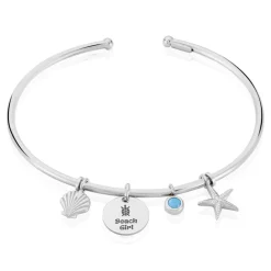 Bracelet Jonc Zerane Argent Blanc Oxyde De Zirconium