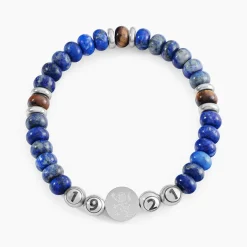 Bracelet Jourdan 1921 Acier Blanc œil De Tigre