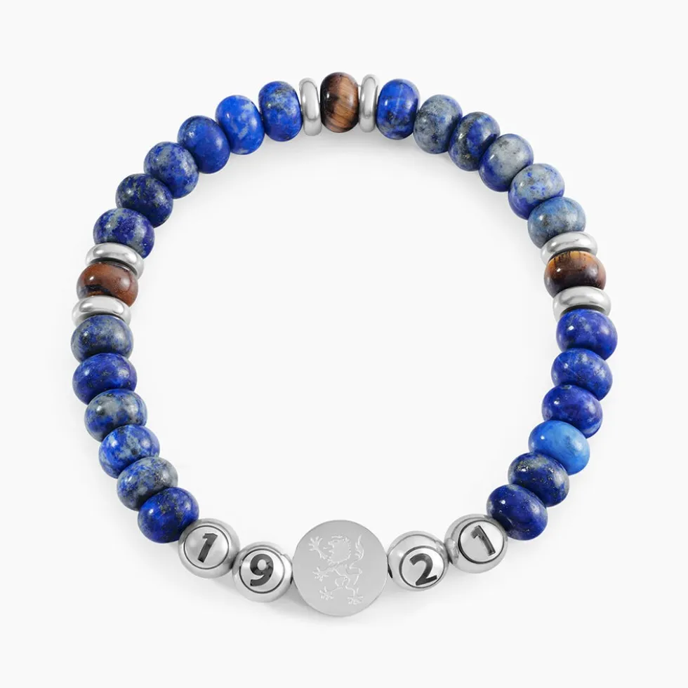Bracelet Jourdan 1921 Acier Blanc œil De Tigre