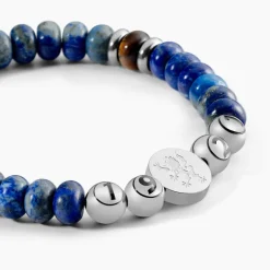Bracelet Jourdan 1921 Acier Blanc œil De Tigre