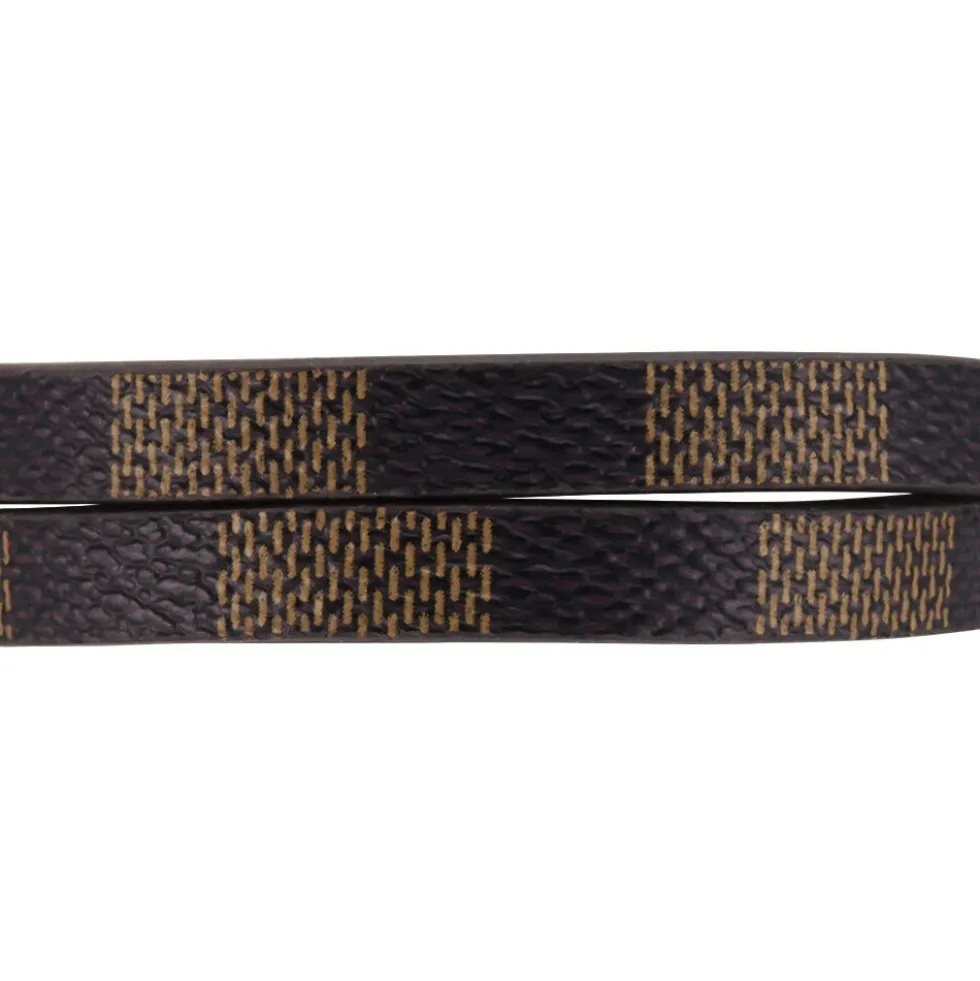 Bracelet Jourdan Chicago Cuir Noir Et Marron