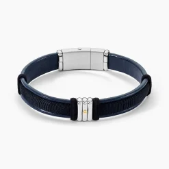 Bracelet Jourdan Orso Cuir Bleu