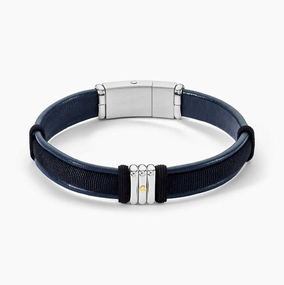 Bracelet Jourdan Orso Cuir Bleu