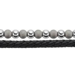 Bracelet Jourdan Pheonix Cuir Noir