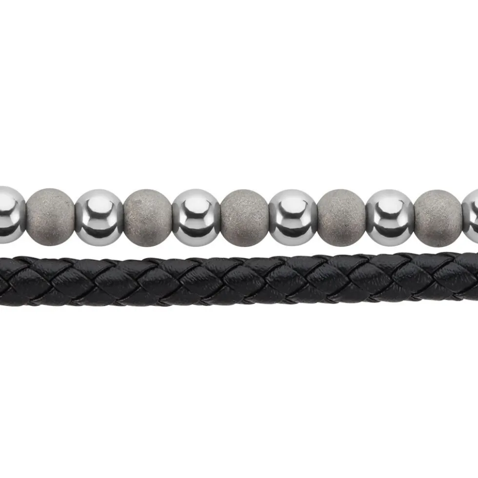 Bracelet Jourdan Pheonix Cuir Noir