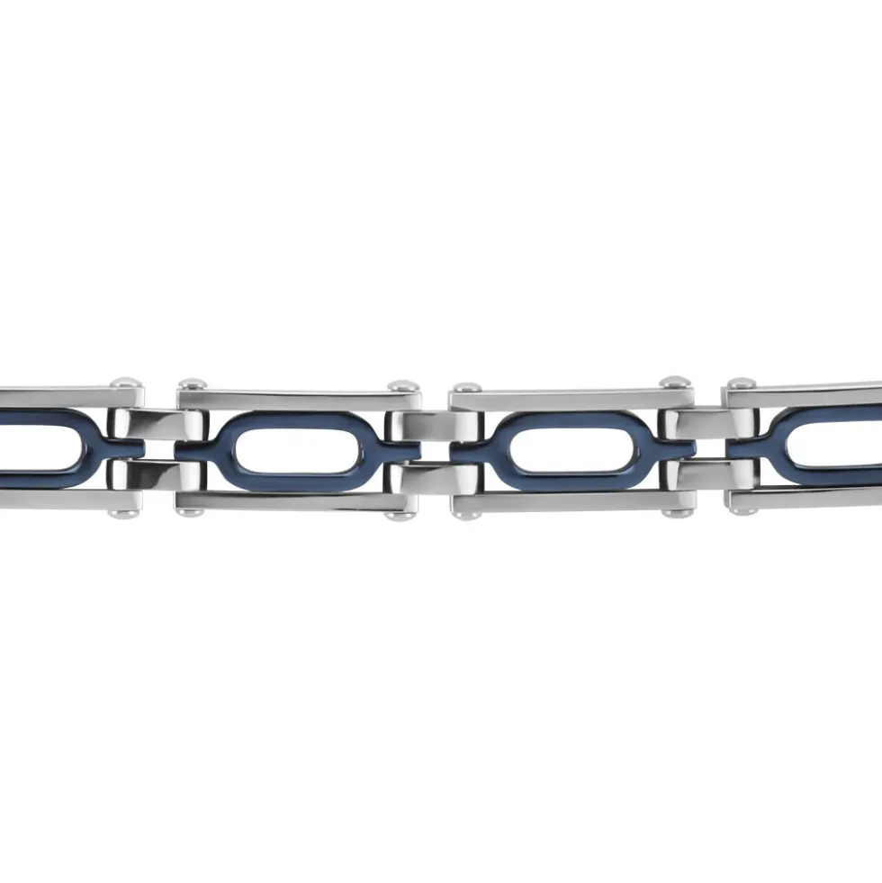 Bracelet Jourdan Wild Acier Blanc Et Bleu