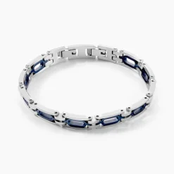 Bracelet Jourdan Wild Acier Blanc Et Bleu