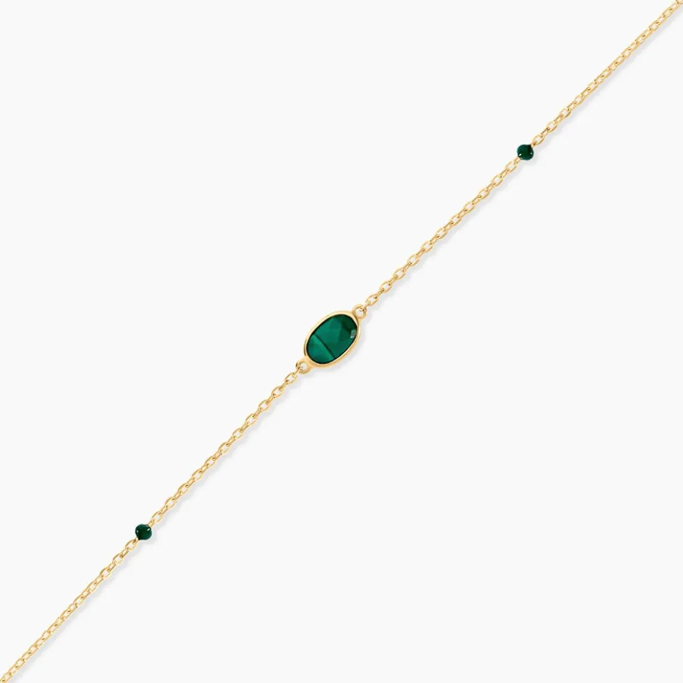 Bracelet Kakalina Or Jaune Malachite