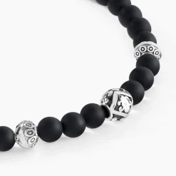 Bracelet Labhras Acier Blanc Agate