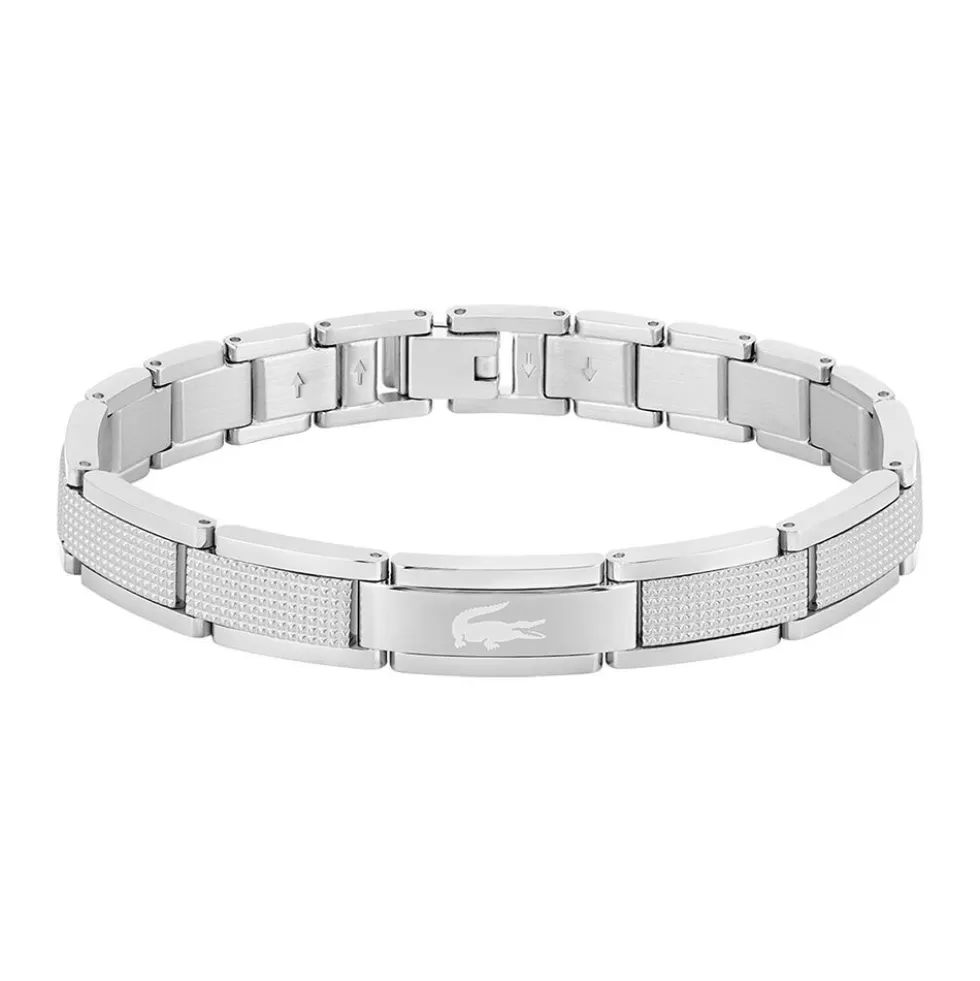 Bracelet Lacoste Stencil Acier Blanc