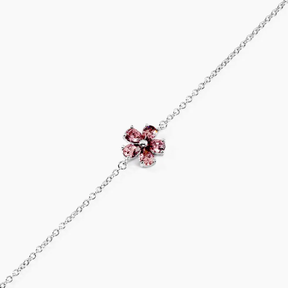 Bracelet Lalla Argent Blanc Pierre D'imitation