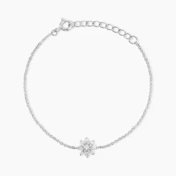 Bracelet Lorraine Argent Blanc Oxyde De Zirconium