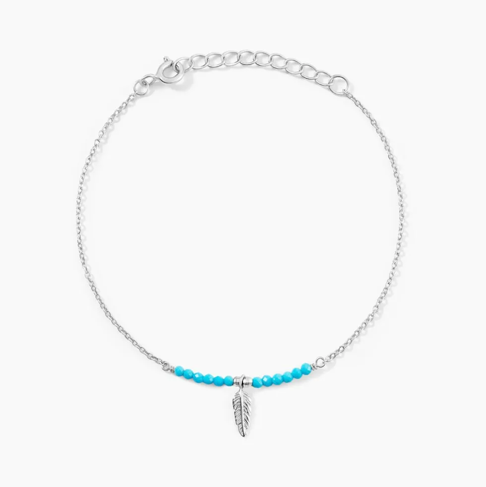 Bracelet Lottie Argent Blanc Turquoise