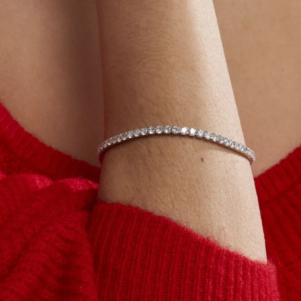 Bracelet Lou-anne Argent Blanc Oxyde De Zirconium Blanc