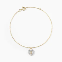 Bracelet Luchetto Or Jaune Oxyde De Zirconium