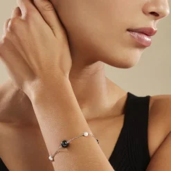 Bracelet Lucia Cera Argent Blanc Perle De Culture Et Céramique