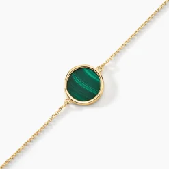 Bracelet Lucky Gems Or Jaune Malachite