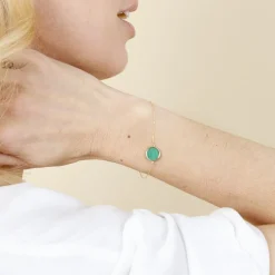 Bracelet Lucky Gems Or Jaune Malachite