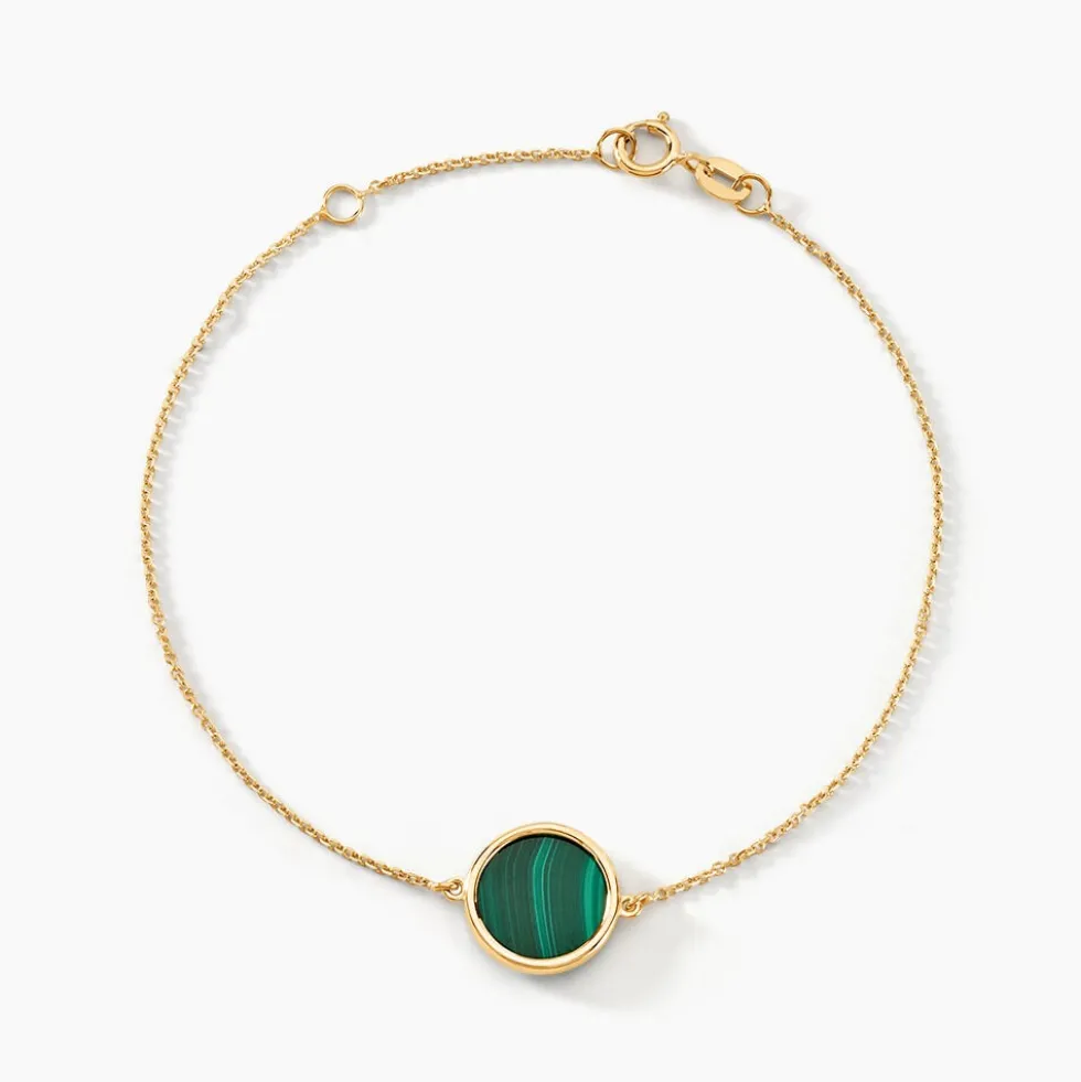 Bracelet Lucky Gems Or Jaune Malachite