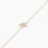 Bracelet Lumiere Or Jaune Oxyde De Zirconium