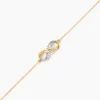 Bracelet Lyasa Infini Diamante Or Bicolore