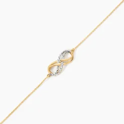 Bracelet Lyasa Infini Diamante Or Bicolore