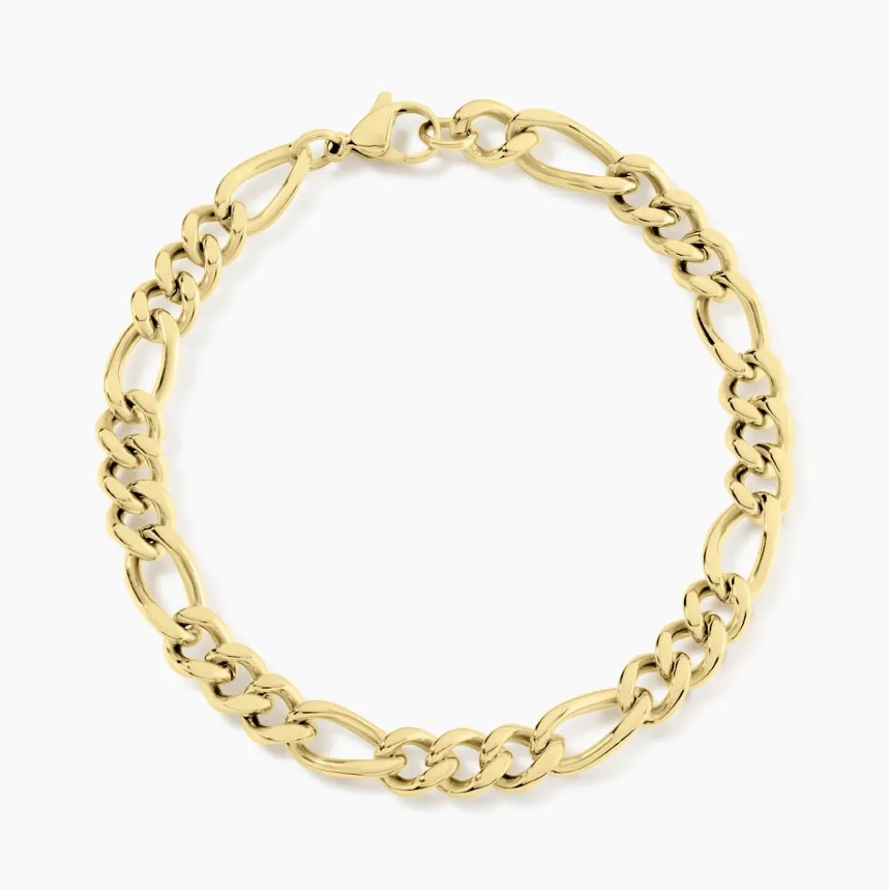Bracelet Maille Acier Doré Virgil