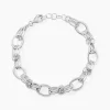 Bracelet Maillons Argent Blanc
