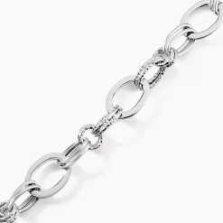 Bracelet Maillons Argent Blanc