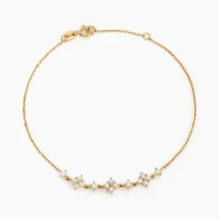 Bracelet Majestueuse Or Jaune Oxyde De Zirconium