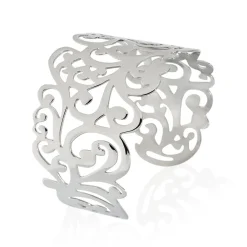 Bracelet Manchette Abygaelle Acier Blanc